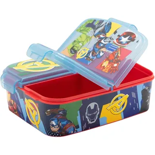Stor Pokemon Brotdose Kinder mit 3 Fächern 2156ml - BPA-freie Lunchbox Schule Kindergarten Vesperbox Jungen Mädchen