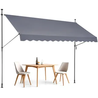 Vevor Klemmmarkise 350 x 120 cm grau