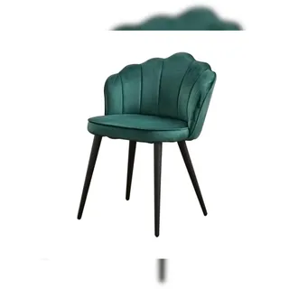 KAWOLA Stuhl SALLY Esszimmerstuhl Velvet grün Fuß schwarz