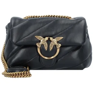 PINKO Love Mini Puff Cl Sheep Umhängetasche Baumwolle/Leder Schwarz/Gold