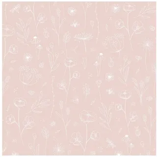 Little Dutch Vliestapete Wild Flowers Pink Rosa FSC®