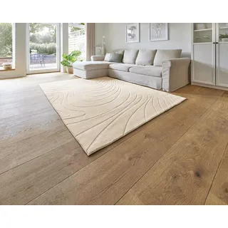 Andiamo »Dale« rechteckig 10 mm Höhe Uni Farben, Hoch-Tief-Struktur, Carving-Effekt, Wohnzimmer