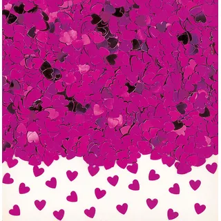 Amscan INT37009-16 - Konfetti Sparkle Hearts, pink, Folie, 14 g, Streudeko, Tischdekoration, Valentinstag, Hochzeit, Geburtstag