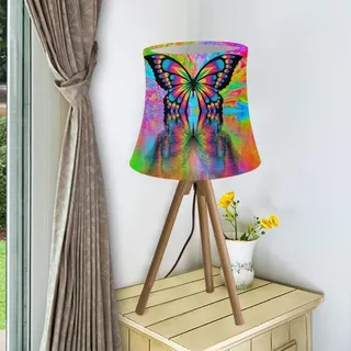 Wgxssjc Schreibtischlampen Beauty Butterfly Design Lampenschirm Tuch Lampenschirm Wandlampe Abdeckung Lampenschirme for Tischlampen for Kronleuchterlampe (Body Color : HMP1464HS L)