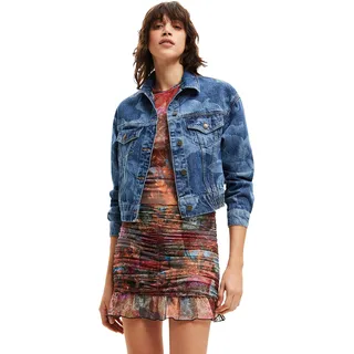 Desigual Women's CHAQ_Oklahoma, 5053 Denim MEDIUM Jacket, Blue, S
