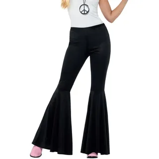 Smiffys Damen Schlaghose, Schwarz, L