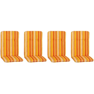 Beo Sitzauflage Hochlehner Edremit 4er-Set Gelb gestreift