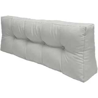Beautissu Palettenkissen 120 x 40 x 10 cm hellgrau 1 St.