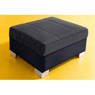 DOMO collection Hocker Turah Kunstleder 85 x 40 x 61 cm Schwarz
