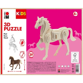 Marabu KiDS 3D Holzpuzzle Pferd, 30 Teile