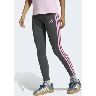adidas Trainingstights ADIDAS SPORTSWEAR "ESSENTIALS 3-STREIFEN COTTON", Damen, Gr. M, N-Gr, grau six, st tropic bloom, normal, gr., Obermaterial: 90% Baumwolle, 10% Elasthan, Hosen Trainingstights, sportlicher Look mit 3-Streifen, aus Baumwolle und Elasthan