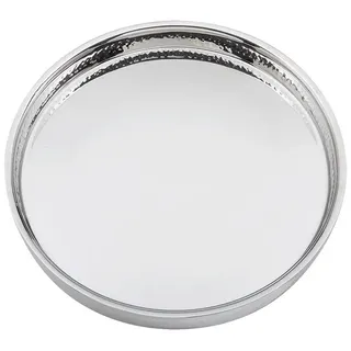 Fink Dekotablett , Silberfarben , Metall , rund , 4 cm , Dekoration, Dekoartikel, Dekoteller & -tabletts