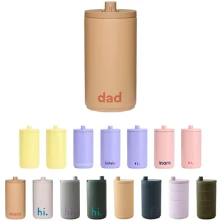Design Letters Thermobecher 350 ml | Kaffeebecher To Go | Muttertag Geschenk Mama | Vatertag Geschenk Papa | Kleine Geschenke für Frauen & Männer | Isolierbecher Edelstahl | BPA/BPS Frei