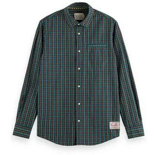 Scotch & Soda 174533 Langarmhemd - Blue / Green Check - 2XL