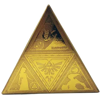 Legend of Zelda Spardose (Triforce-Design), goldene Münzbox, Zelda Geschenk, H17 x L20 x B7,7 cm Sparschwein – offizielles Merchandise