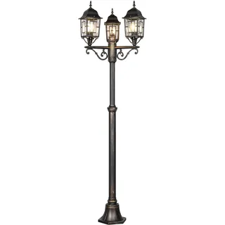 Trio Leuchten Außen Wegeleuchte Volturno 405960328, Aluminium Druckguss, Glas klar, exkl. 3x E27