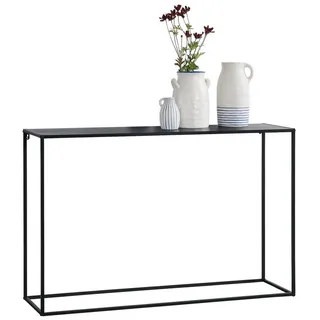 [en.casa] Konsolentisch Turia 74x115x32 cm Kratzfest Metall Schwarz