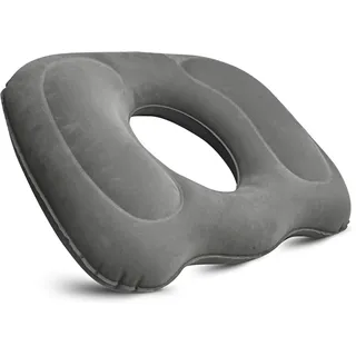 EULAPGOE Aufblasbares Kissen-Sitzkissen Orthopädisch, Aufblasbares Orthopädisch Kissen für Langes Sitzen auf Bürostühlen, Hämorrhoiden Sitzkissen Aufblasbar für Bürostuhl Rollstuhl(Grau)