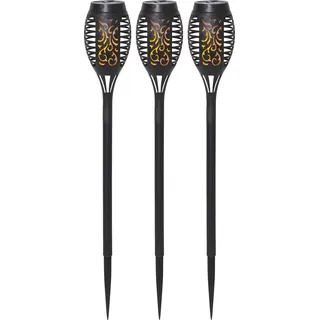 Star Trading Gartenfackel Kunststoff/Metall 40,0 cm 3er Set schwarz/gelb