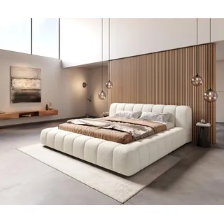 DELIFE Polsterbettgestell Cutio 180x200 cm Bouclé Soft Beige - Beige