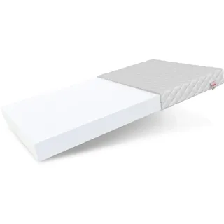 FDM BRESSO MAX Schaumstoffmatratze 80 x 200 cm Härtegrad H3 (Mittelhart) Matratze Schaumstoff 15 cm Höhe Polyurethanschaum Bezug Waschbar Zweiseitig Abnehmbar