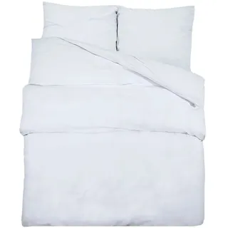 vidaXL Bettwäsche-Set Weiß 200x220 cm Leichte Mikrofaser