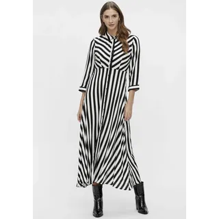 Y.A.S Hemdblusenkleid Schwarz/Weiß Gestreift M