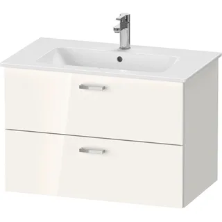 Duravit Xbase, Möbel-Set wandhängend, mit LED-Spiegelschrank, Waschtisch und Waschtischunterschrank, Breite 800 mm, XB007604545, Farbe: Weiß glänzend