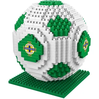 FOCO Offizielles Lizenzprodukt Northern Ireland BRXLZ 3D-Fußball-Konstruktionsspielzeugmodell