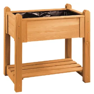 Hochbeet BASIC mit Rollen aus Kiefernholz Honig 89,5x59x84,5cm - Gelb