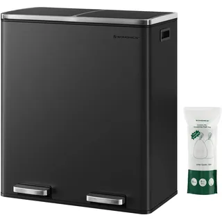 Songmics Mülltrenner 2 x 30 l Schwarz