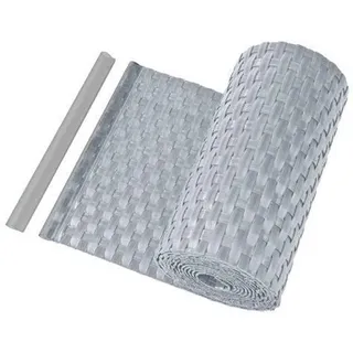 Sichtschutz Sichtschutzstreifen Rattan Zaunblende HaGa silbergrau 255cmx19cm