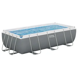 Steel Pro MAXTM Solo Pool ohne Zubehör 404 x 201 x 100 cm, grau, eckig