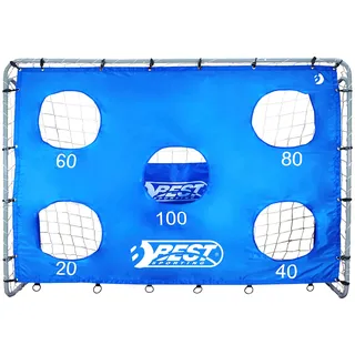 Best Sporting Fußballtor "Mit Torwand 5 Schusslöcher", 240 x 170 cm, blau,