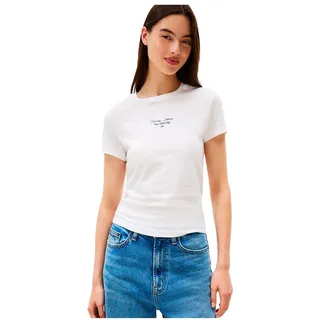 Tommy Hilfiger Tommy Jeans Tjw Slim ESS Logo 1 Tee EXT", Dw0dw21542 T-Shirt S/S, White ecru, M EU