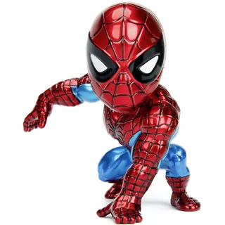 Jada Toys Marvel Classic Spiderman Figur, Die-cast, 10 cm, Sammelfigur, rot/blau, 253221005