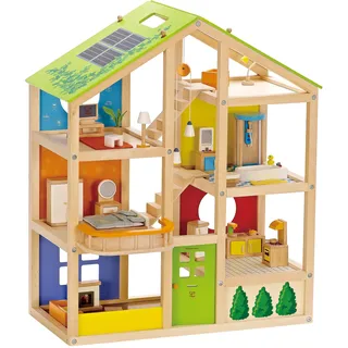 HaPe Holzpuppenhaus Vierjahreszeiten mehrfarbig E3401
