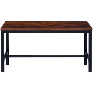 Relaxdays Sitzbank 2er Set, Esszimmer, platzsparende Essbank, HBT: 51x108x32 cm, Küchenbank, Metall, Industrial/Schwarz