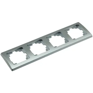 ChiliTec 21116 DELPHI 4-fach Rahmen silber - Silber