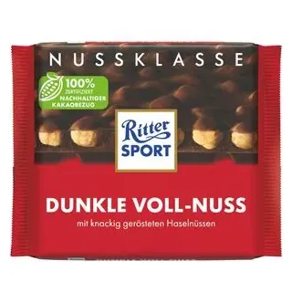 Ritter Sport Dunkle Voll-Nuss Schokolade 100,0 g