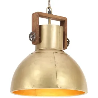 The Living Store Hängelampe Industriestil 25 W Messing Rund 40 cm E27