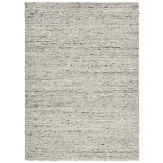 Linea Natura Handwebteppich , Grau, Schwarz , Textil , Uni , rechteckig , 170x230 cm , Oeko-Tex® Standard 100 , für Fußbodenheizung geeignet, beidseitig verwendbar, in verschiedenen Größen erhältlich , Teppiche und Böden, Teppiche, Schafwollteppiche