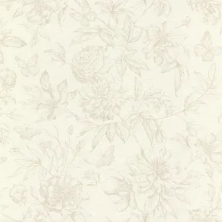Rasch Textil Vliestapete 10 m x 0,27 m 793932 Beige/Weiß