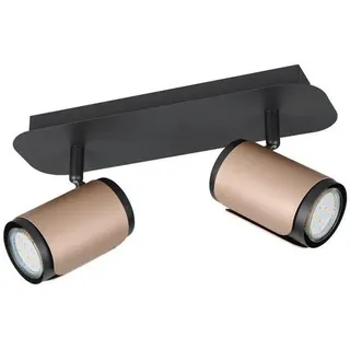 Trio Strahler Braun, Schwarz, Metall, 12x16x30 cm, - - BHT 30x16x12 cm