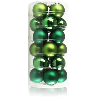 COM-FOUR com-four® 24x Weihnachtskugeln, Christbaumkugeln aus echtem Glas für Weihnachten, Baumschmuck für den Christbaum, Ø 6 cm