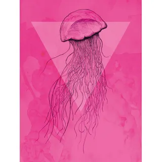 KOMAR Wandbild Jellyfish Pink 30 x 40 cm