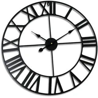 Relaxdays Wanduhr 60,0 cm 6550 schwarz