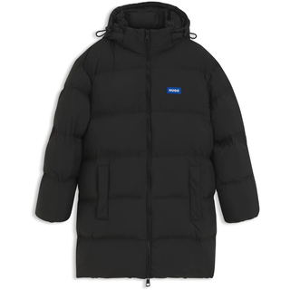 Winterjacke HUGO BLUE "Bodi", Herren, Gr. XL, schwarz001, Web, Obermaterial: 100% Polyamid, unifarben, relaxed fit Po-bedeckend, hoch geschlossener Ausschnitt, elastischer Bund, Jacken Winterjacke, mit Kapuze, warm wattiert, Relaxed Fit
