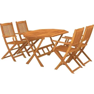 vidaXL 5-tlg. Garten-Essgruppe Massivholz Akazie - Braun