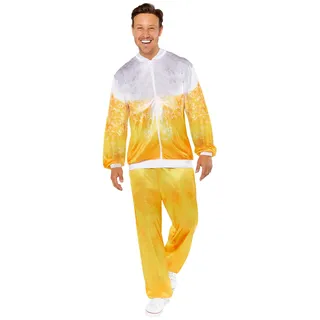 Amscan 9919049 - Unisex 1980's Beer Shell Suit Adults Fancy Dress Costume Size: Small